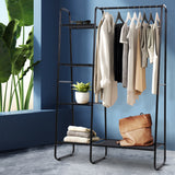 Clothing & Wardrobe Storage: Artiss Wardrobe Clothes Rack Airer Coat Stand Closet 150cm