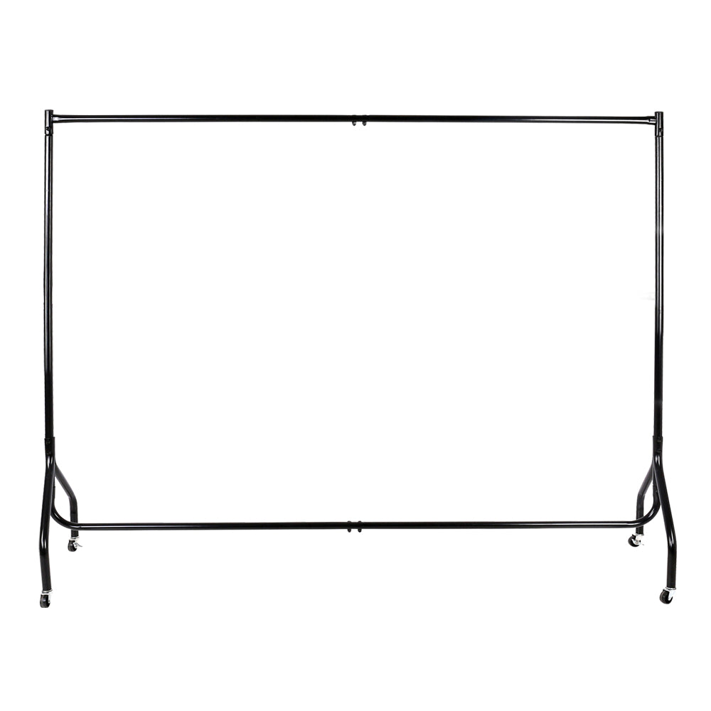 Clothing & Wardrobe Storage: Artiss Clothes Rack Airer Coat Stand 6FT Rail Wheels