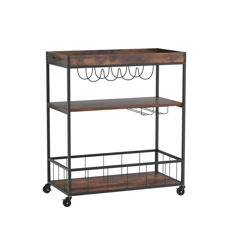 Kitchen & Dining Trolleys: Artiss Kitchen Island Rolling Serving Cart