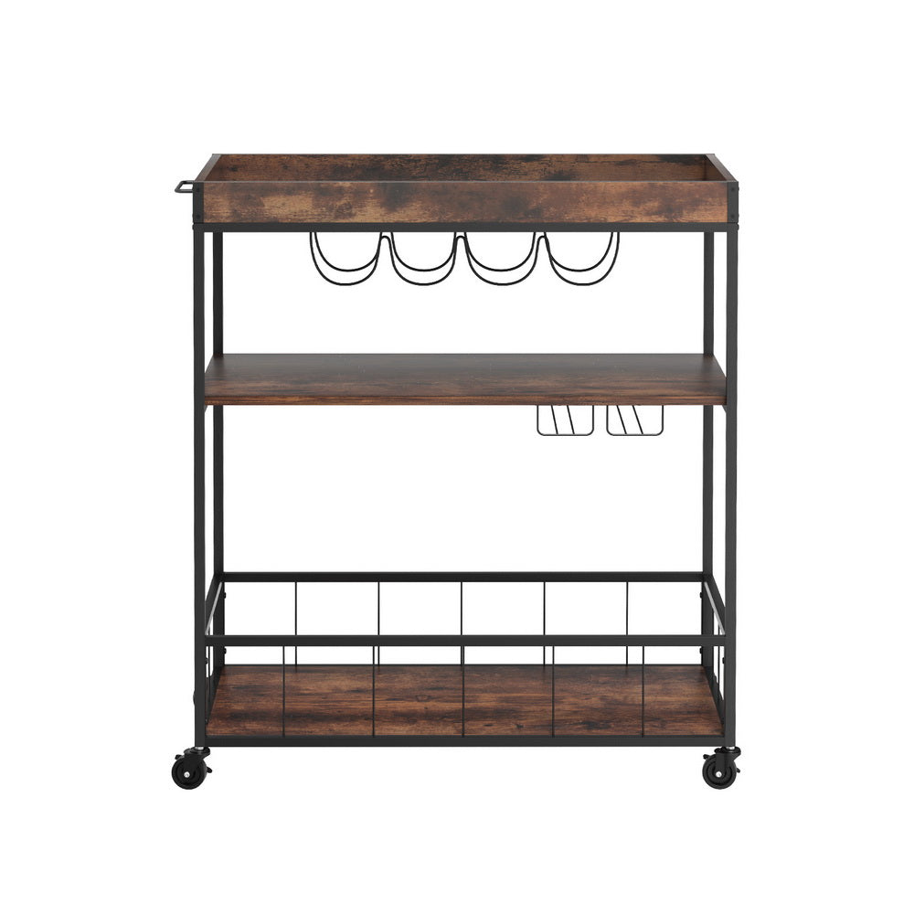 Kitchen & Dining Trolleys: Artiss Kitchen Island Rolling Serving Cart