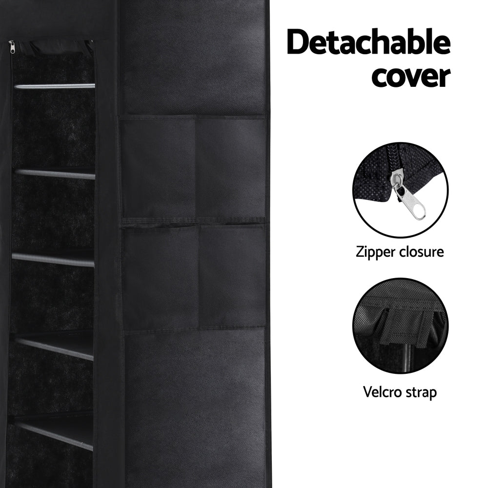 Shoe Storage: Artiss Shoe Rack Cabinet Removable Cover 10 tier Black