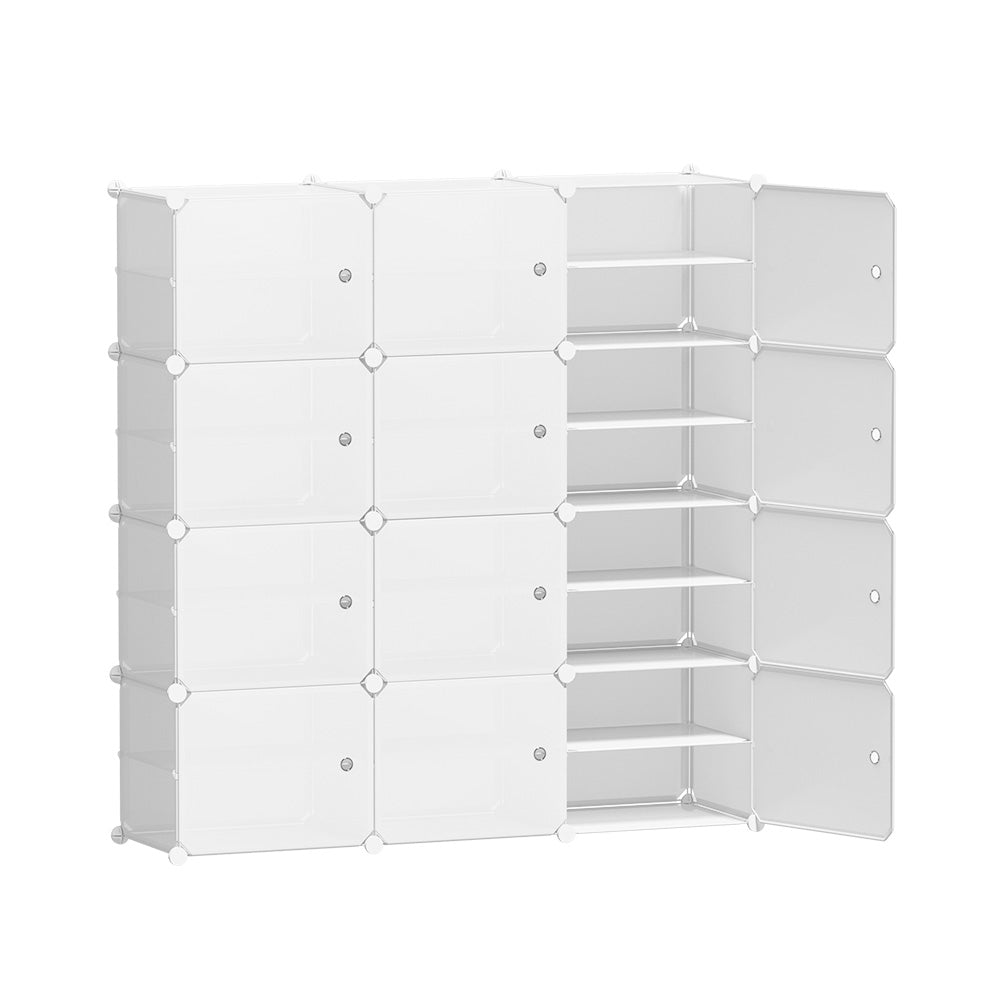 Shoe Storage: Artiss Shoe Rack DIY 12 Storage Cube Stackable White