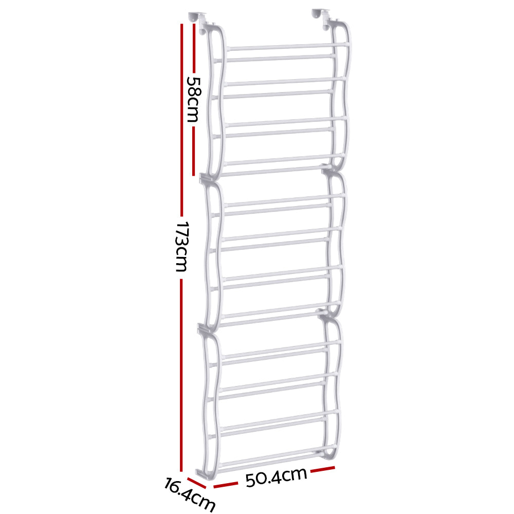 Clothing & Wardrobe Storage: Artiss Shoe Rack Hanging Over Door Organiser 24 Pairs Eric