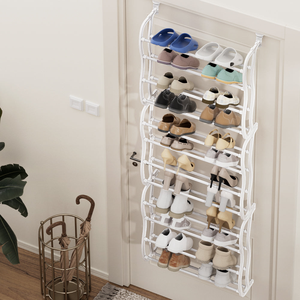 Clothing & Wardrobe Storage: Artiss Shoe Rack Hanging Over Door Organiser 24 Pairs Eric