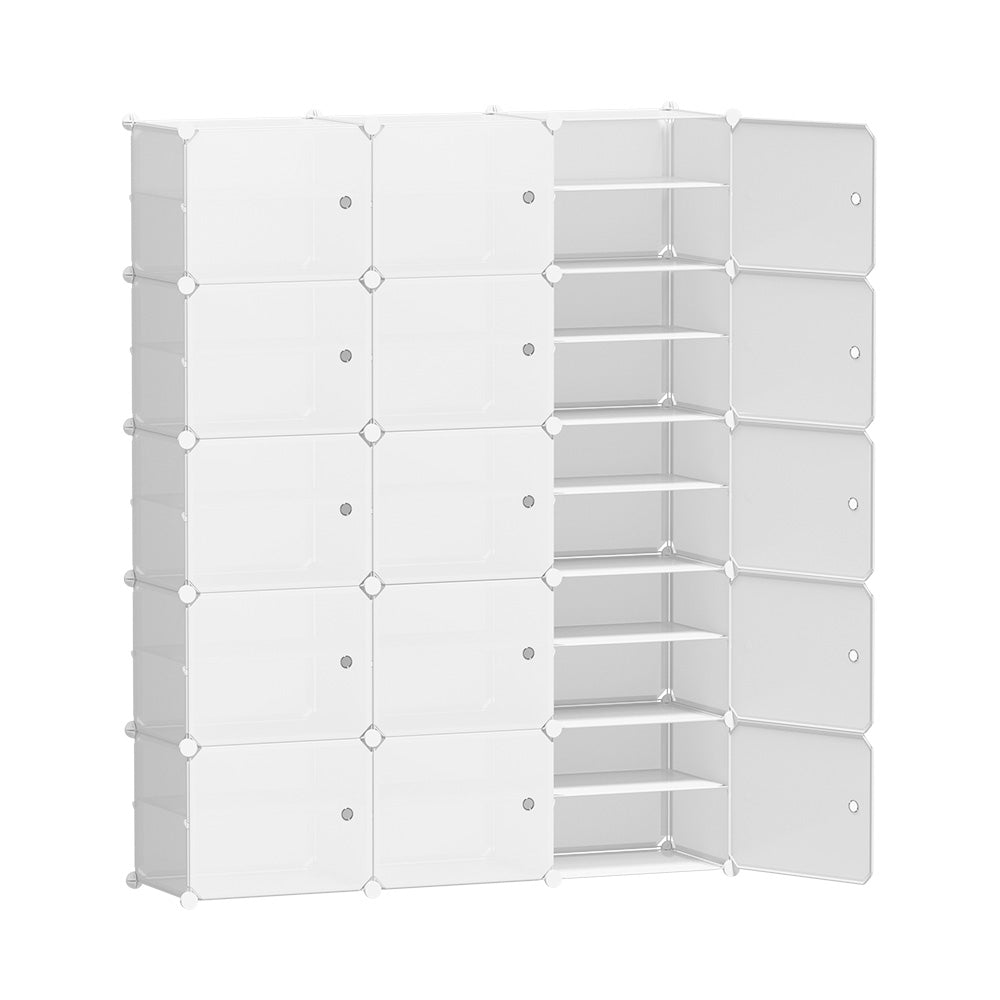 Shoe Storage: Artiss Shoe Rack Storage Cabinet DIY 15 Storage Cube Stackable White