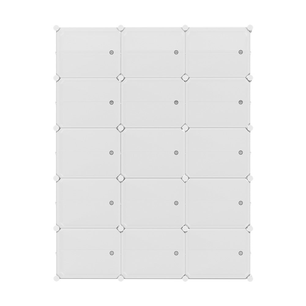 Shoe Storage: Artiss Shoe Rack Storage Cabinet DIY 15 Storage Cube Stackable White
