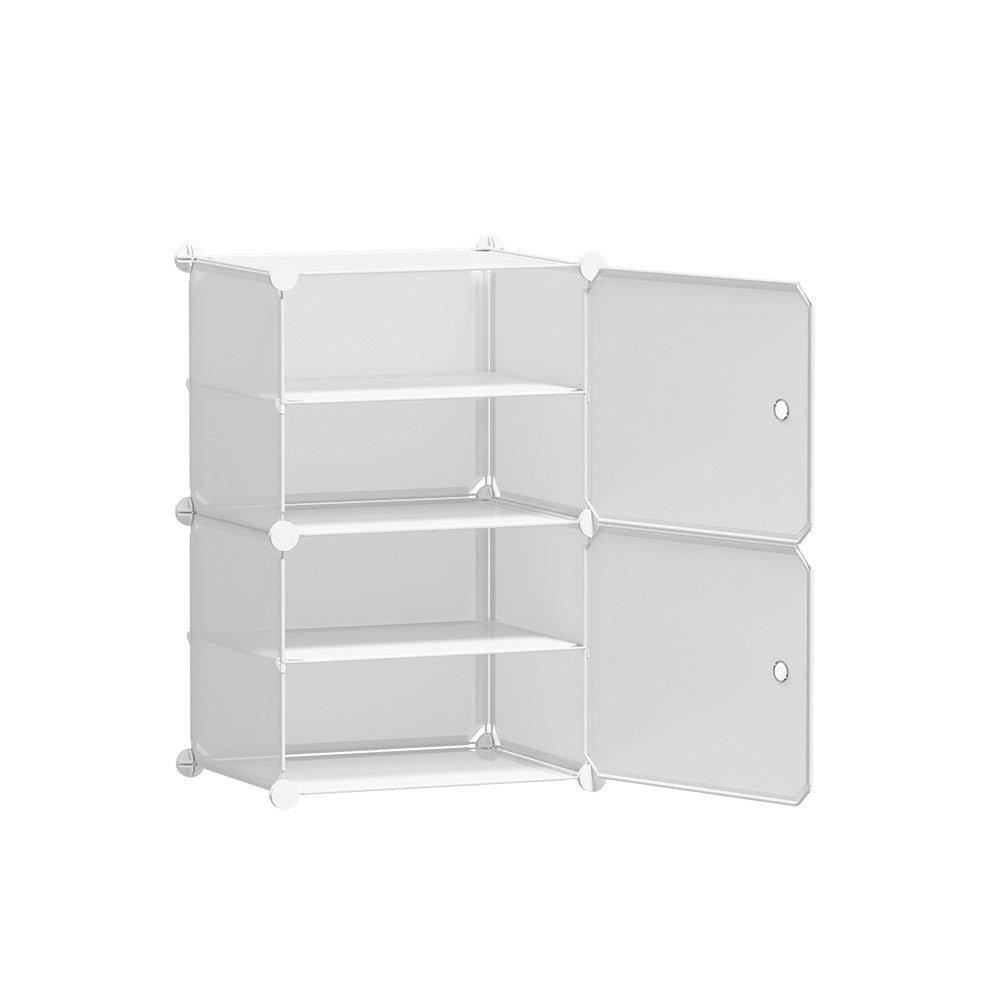 Shoe Storage: Artiss Shoe Rack DIY Set of 2 Storage Cube Stackable White