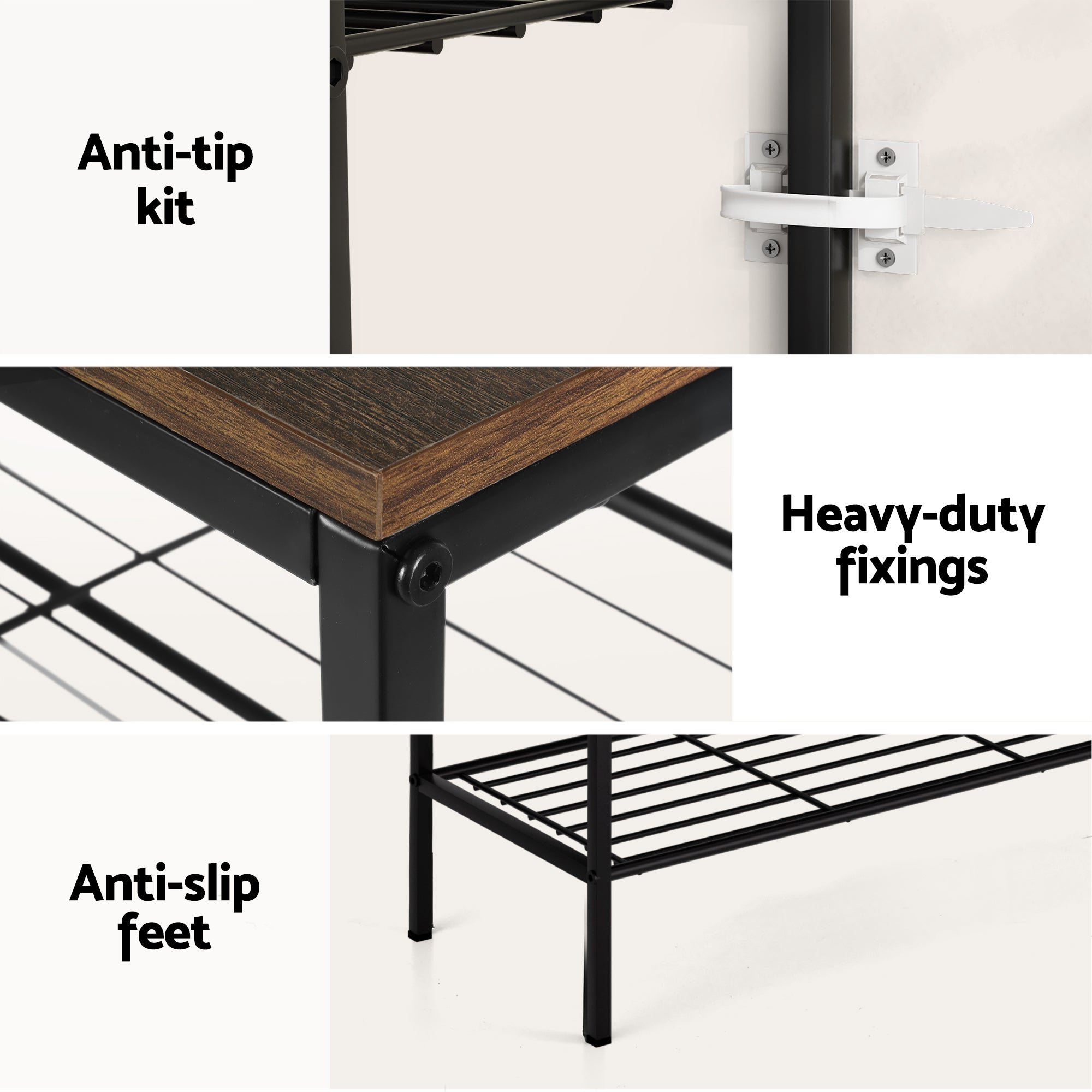 Shoe Storage: Artiss Shoe Rack 4 tier Storage Organiser Walnut