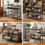 Shoe Storage: Artiss Shoe Rack 4 tier Storage Organiser Walnut