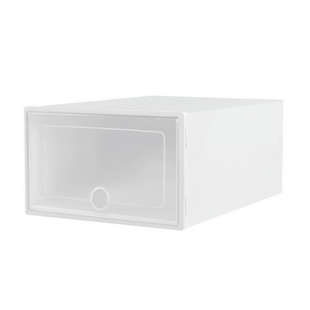 Storage Boxes: Artiss Shoe Box Rack DIY Set of 12 Stackable White Abel