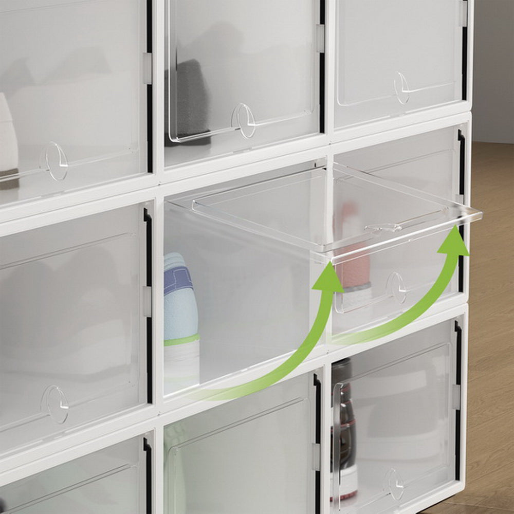 Storage Boxes: Artiss Shoe Box Rack DIY Set of 12 Stackable White Abel