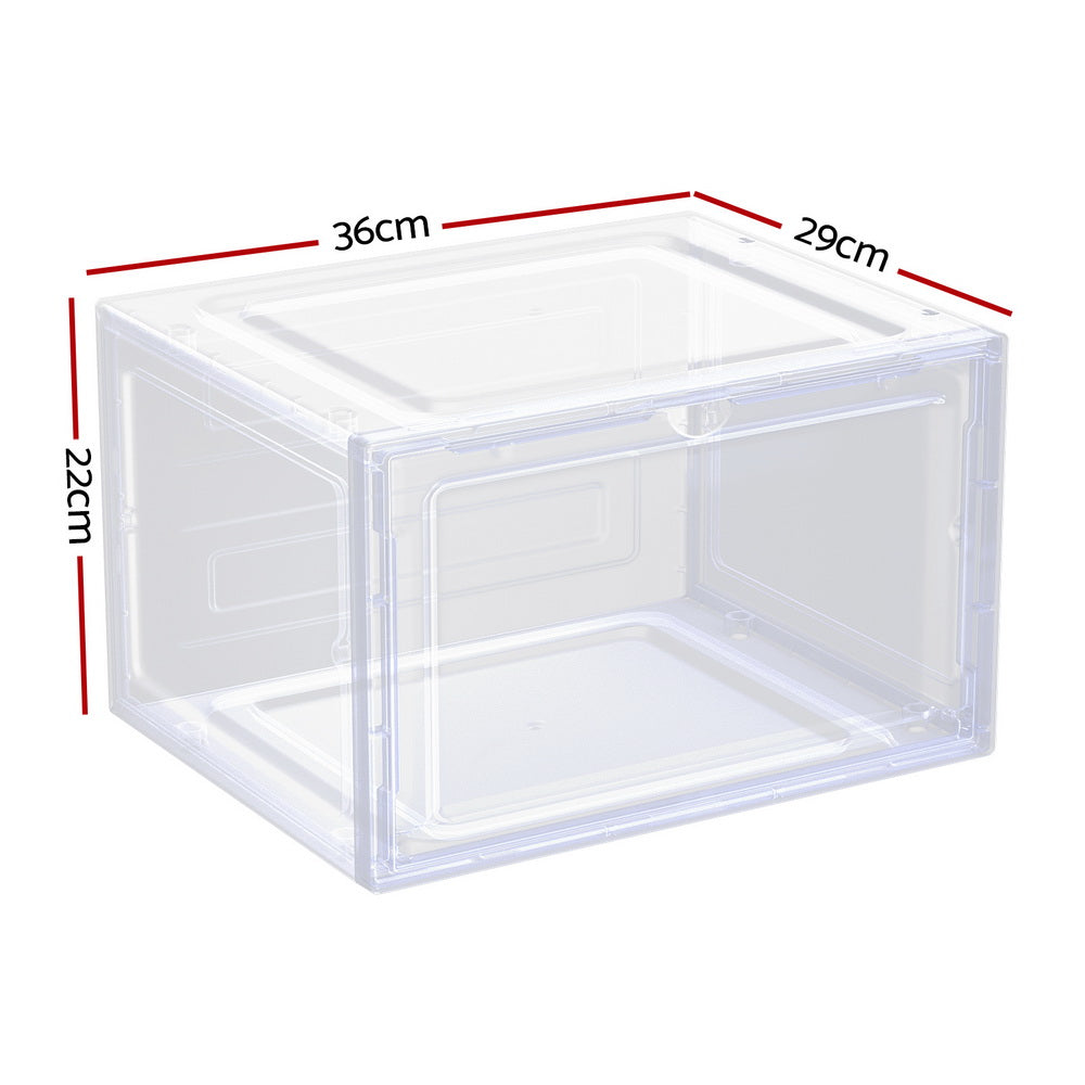 Storage Boxes: Artiss Shoe Box Rack DIY Set of 2 Stackable Magnetic Door