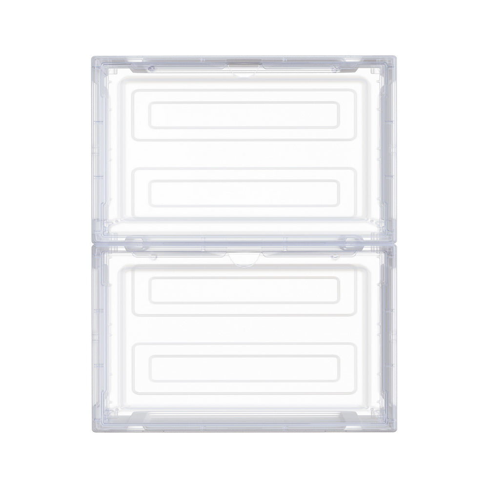 Storage Boxes: Artiss Shoe Box Rack DIY Set of 2 Stackable Magnetic Door