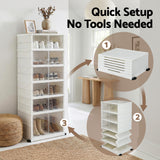 Shoe Storage: Artiss Foldable Shoe Storage Box 6 Tier 12 Pairs Entryway