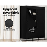 Clothing & Wardrobe Storage: Artiss Large Portable Clothes Closet Wardrobe with Shelf Black