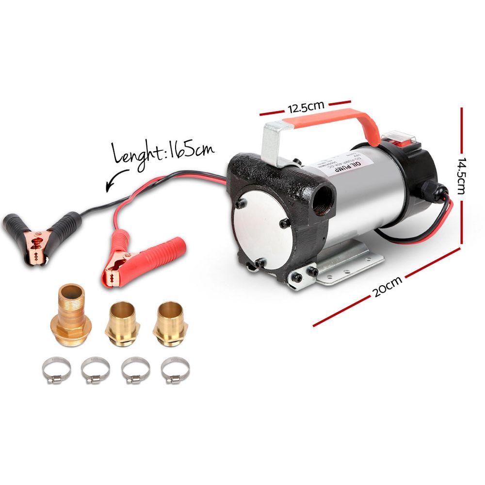 Fuel & Exhaust: Giantz 12V Diesel Transfer Pump Extractor Oil Fuel Electric Bowser Auto Display