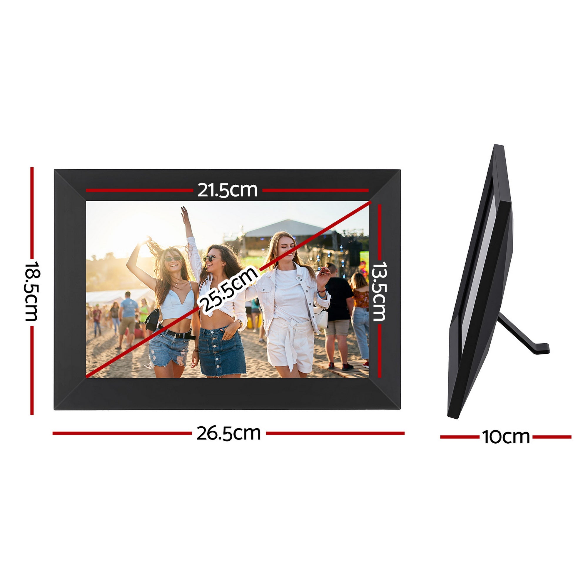 Picture Frames: Artiss Digital Photo Frame 10.1 Inch WIFI Touch-Screen Picture Video Player 32G