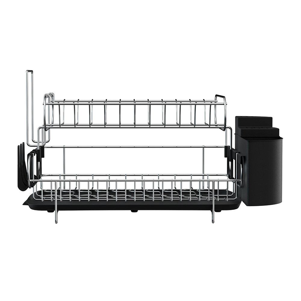 Dish Racks: Cefito Dish Rack Drying Drainer Cup Holder Cutlery Tray Kitchen Organiser 2-Tier