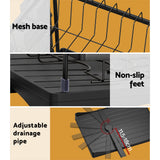 Dish Racks: Cefito Dish Rack Expandable Drying Drainer Cutlery Holder Tray Kitchen 2 Tiers