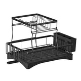 Dish Racks: Cefito Dish Rack Expandable Drying Drainer Cutlery Holder Tray Kitchen 2 Tiers