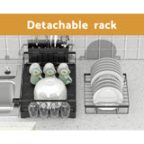 Dish Racks: Cefito Dish Rack Expandable Drying Drainer Cutlery Holder Tray Kitchen 2 Tiers