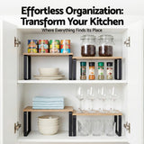 Dish Racks: Cefito Kitchen Storage Shelves Rack Cupboard Cabinet Organiser Set of 2