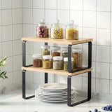 Dish Racks: Cefito Kitchen Storage Shelves Rack Cupboard Cabinet Organiser Set of 2