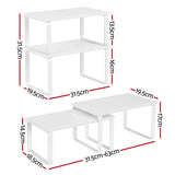 Dish Racks: Cefito Kitchen Storage Shelves Rack Cupboard Cabinet Organiser Set of 2