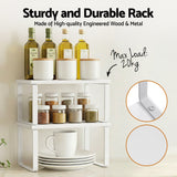 Dish Racks: Cefito Kitchen Storage Shelves Rack Cupboard Cabinet Organiser Set of 2