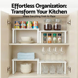 Dish Racks: Cefito Kitchen Storage Shelves Rack Cupboard Cabinet Organiser Set of 2