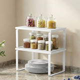 Dish Racks: Cefito Kitchen Storage Shelves Rack Cupboard Cabinet Organiser Set of 2