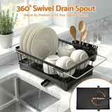 Dish Racks: Cefito Dish Drying Rack for Kitchen Storage Organisation Kitchen Sink Organiser Dish Drainer