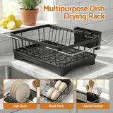 Dish Racks: Cefito Dish Drying Rack for Kitchen Storage Organisation Kitchen Sink Organiser Dish Drainer