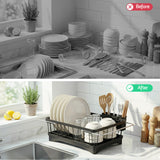 Dish Racks: Cefito Dish Drying Rack for Kitchen Storage Organisation Kitchen Sink Organiser Dish Drainer