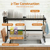 Cefito Dish Drying Rack for Kitchen Storage Organisation Kitchen Sink Organiser Dish Drainer