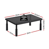 Desktops & Accessories: Artiss Monitor Stand Adjustable Riser For Computer Monitor And Laptop 3 Height Desk Organizer Black