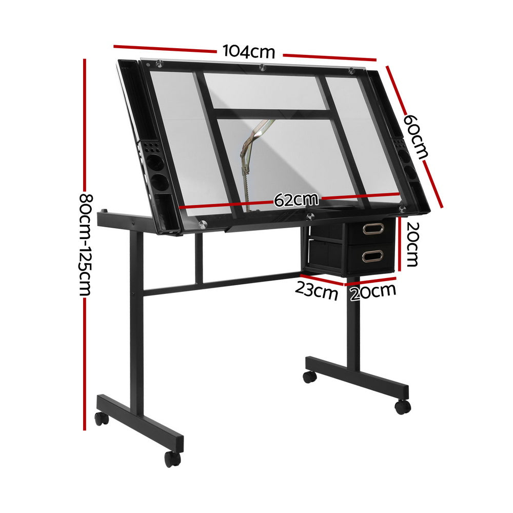 Desks: Artiss Drawing Desk Drafting Table Black