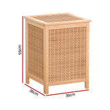 Clothing & Wardrobe Storage: Artiss Laundry Hamper Bathroom Storage Cabinet Wooden Organiser Bag Clothes