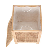 Clothing & Wardrobe Storage: Artiss Laundry Hamper Bathroom Storage Cabinet Wooden Organiser Bag Clothes