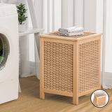 Clothing & Wardrobe Storage: Artiss Laundry Hamper Bathroom Storage Cabinet Wooden Organiser Bag Clothes
