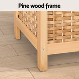 Clothing & Wardrobe Storage: Artiss Laundry Hamper Bathroom Storage Cabinet Wooden Organiser Bag Clothes