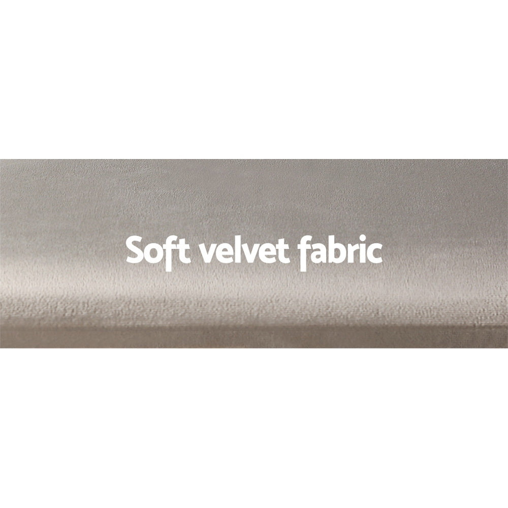 Ottomans & Footstools: Artiss Dressing Table Stool Velvet Grey