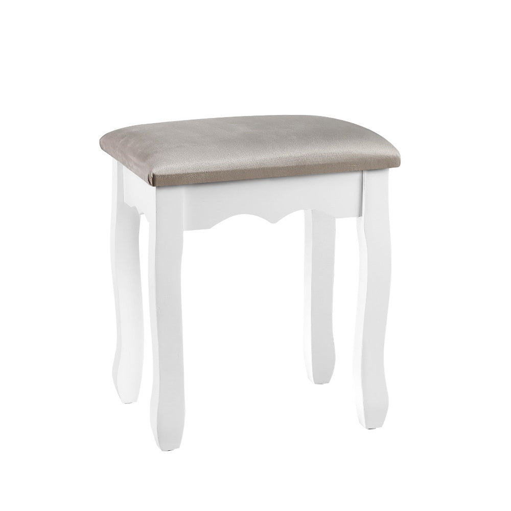 Ottomans & Footstools: Artiss Dressing Table Stool Velvet Grey
