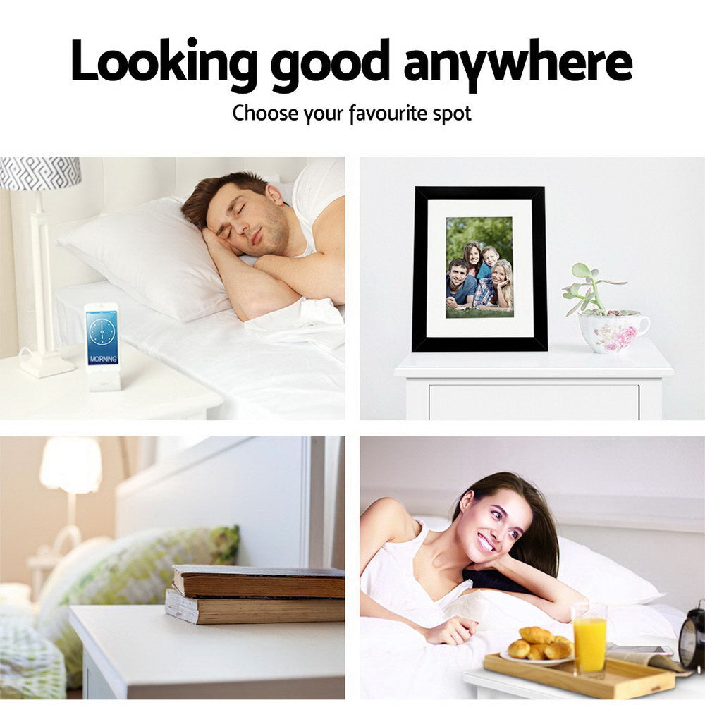 Bedside Tables: Artiss Bedside Table 1 Drawer with Shelf - EMMA White