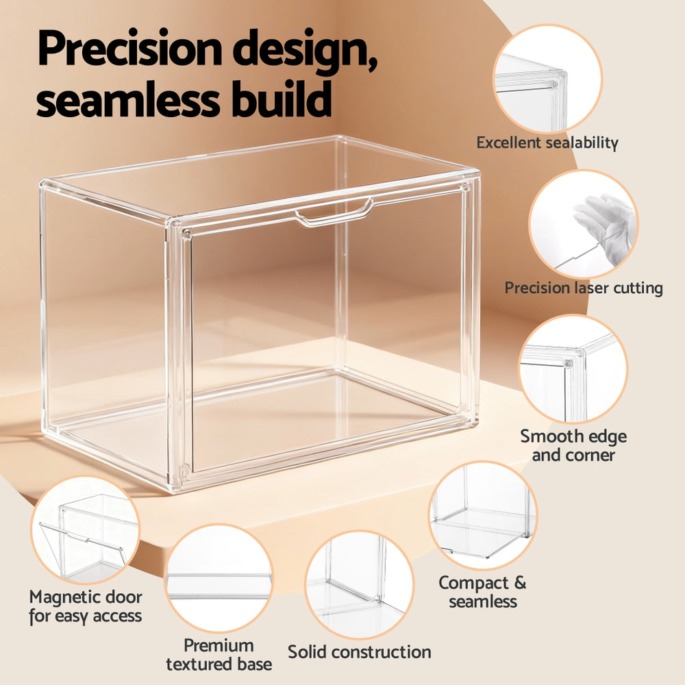 Arts & Crafts: Artiss Clear Acrylic Display Case Dustproof Protection Box For Toys 27CM