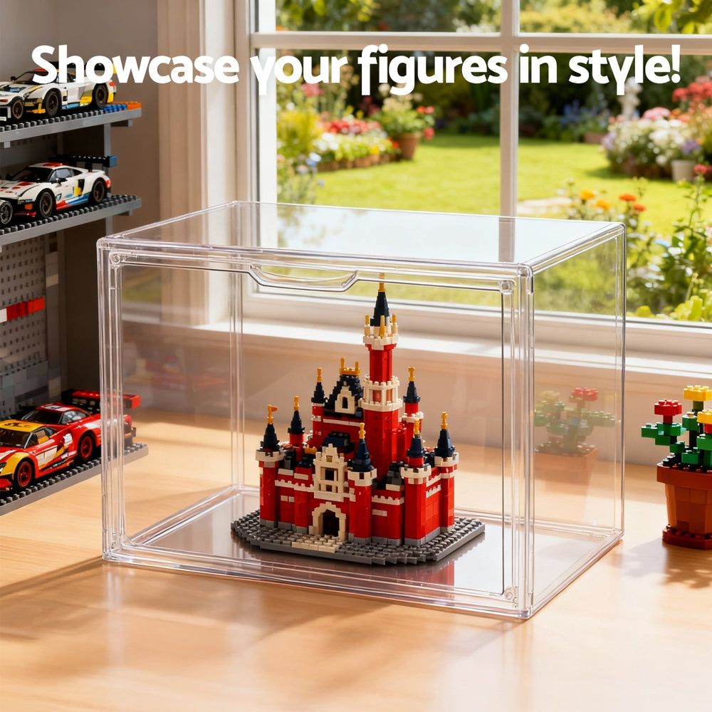 Arts & Crafts: Artiss Clear Acrylic Display Case Dustproof Protection Box For Toys 27CM