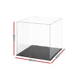 Arts & Crafts: Artiss Clear Acrylic Display Case Dustproof Protection Box For Car Toys 30CM