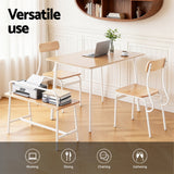 Dining Set: Artiss Dining Table and Chairs Set of 4 Bench Kitchen Furniture Natural and White