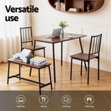 Dining Set: Artiss Dining Table and Chairs Set of 4 Bench Kitchen Furniture Rustic Brown