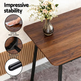 Dining Set: Artiss Dining Table and Chairs Set of 4 Bench Kitchen Furniture Rustic Brown